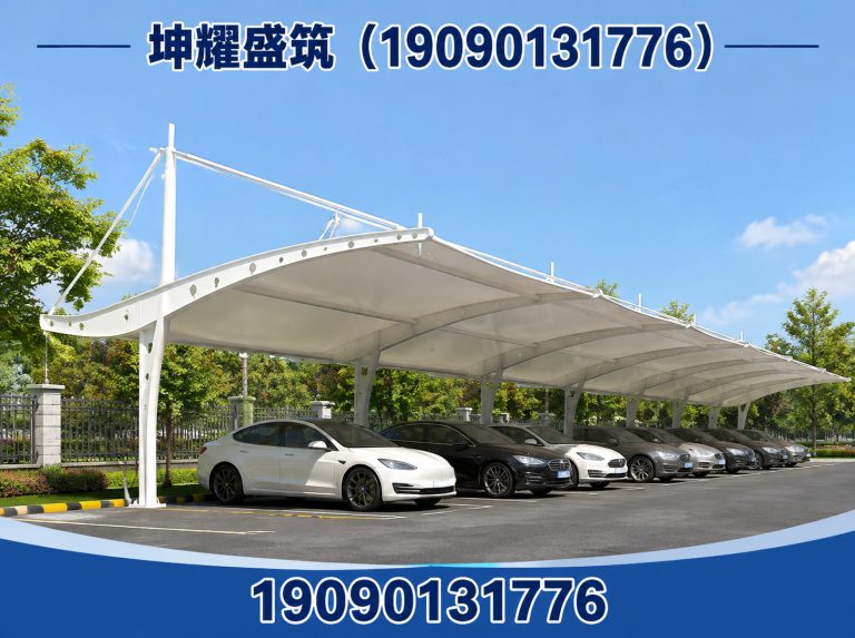 且末县膜结构停车棚展示图